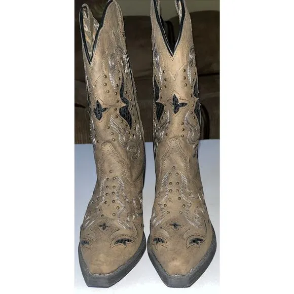 Laredo 55964‎ Lucretia Studded Western Snip Toe Women’s Boots Size 8.5M