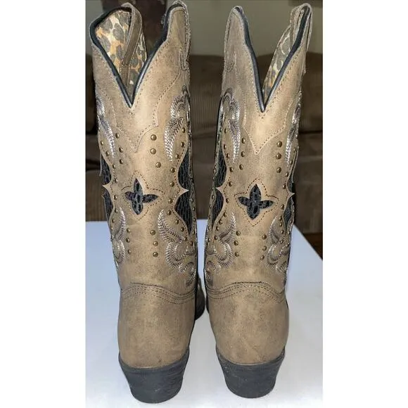 Laredo 55964‎ Lucretia Studded Western Snip Toe Women’s Boots Size 8.5M