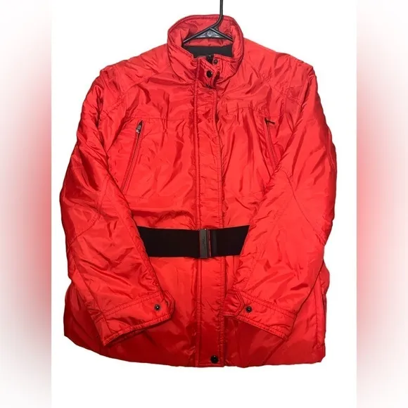 Lauren Ralph Lauren Active Red Belted Jacket, Size XL, Excellent Condition