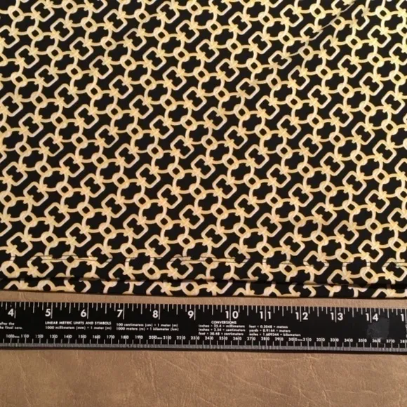 Lauren RALPH LAUREN empire ruched jersey sheath dress,Yellow/white/black, size10