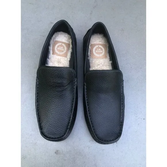 L.B. Evans Alton Black leather men's shoes