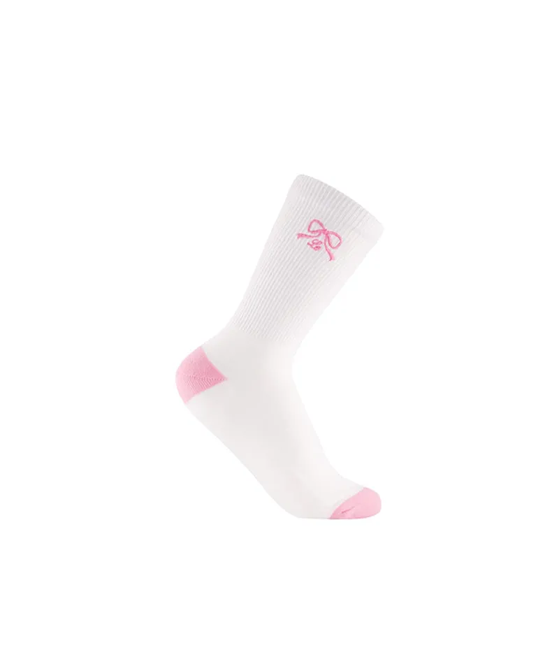 LE SONNET Ribbon Socks - White