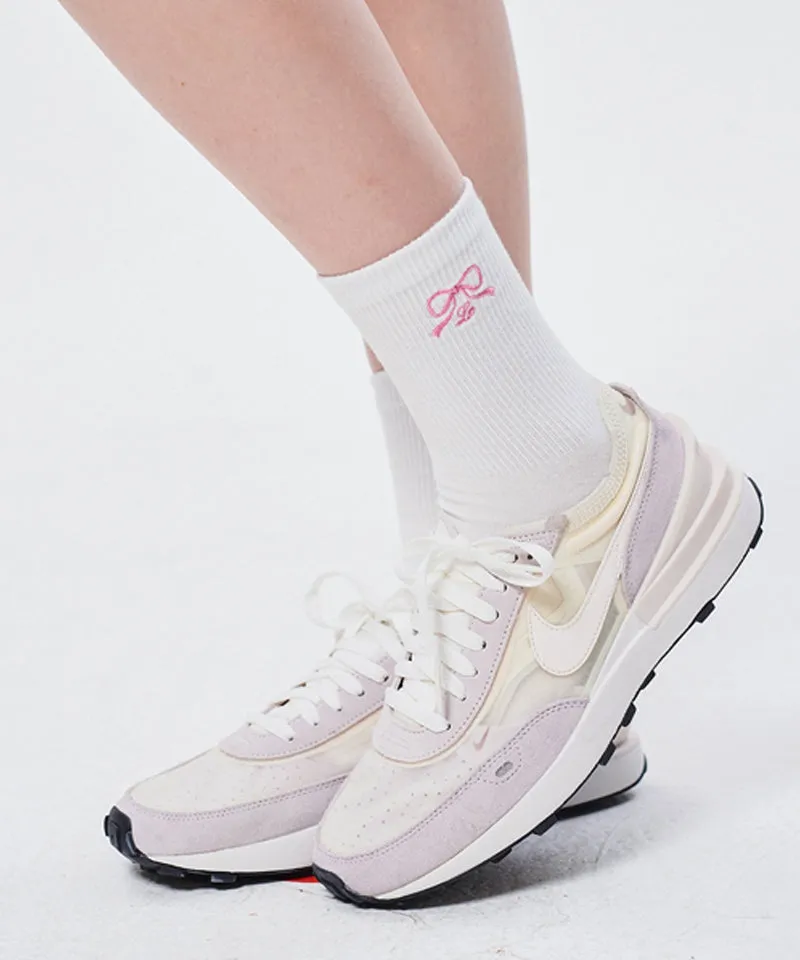LE SONNET Ribbon Socks - White