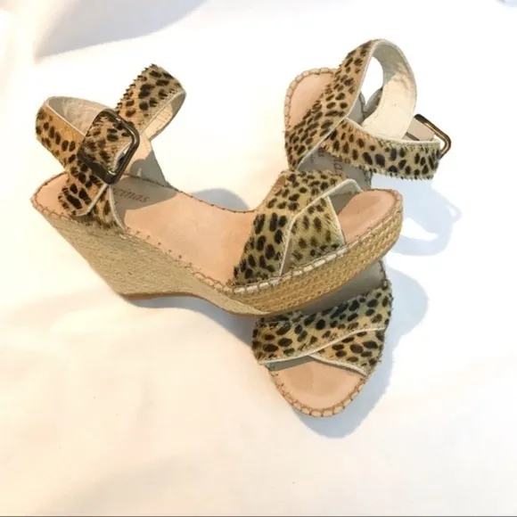 Leather and Fur Spanish Espadrille Sandel