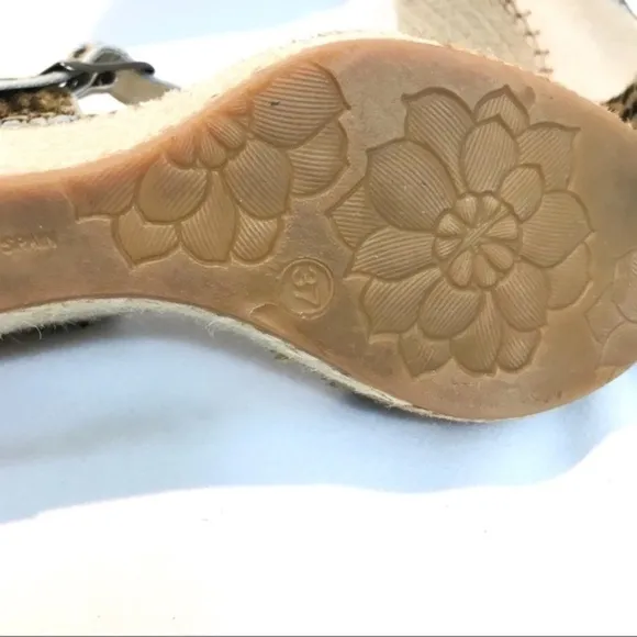 Leather and Fur Spanish Espadrille Sandel