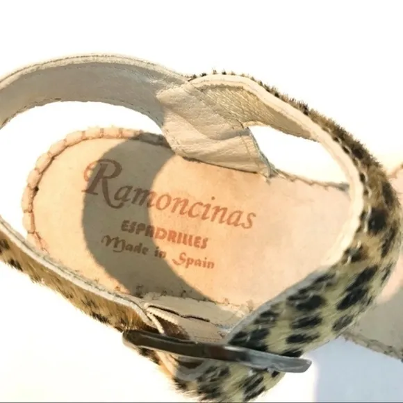 Leather and Fur Spanish Espadrille Sandel