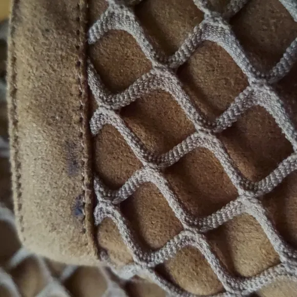 Lemon Drop Volendam Faux Suede Fishnet Booties 7.5