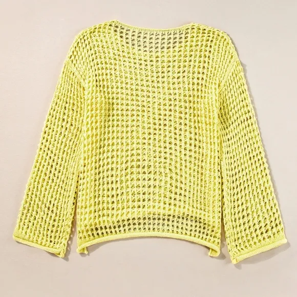 Lemonade Dream Openwork Sweater