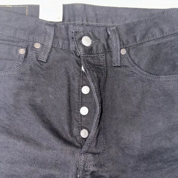 Levi's 501 Shorts Men's 32 Original Fit Black Denim Stretch Shorts Preppy Spring