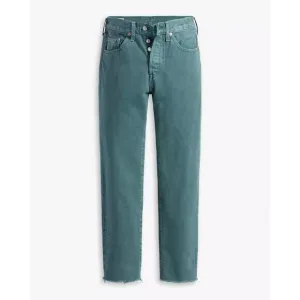 Levi's Premium 501 Original Green Misty Silver Pine Cropped Jeans Size W31 L26
