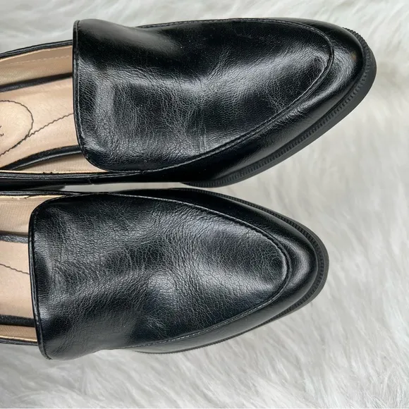 LifeStride Devyn Slip-ons Block Heel Pumps Black Faux Leather Size 7M
