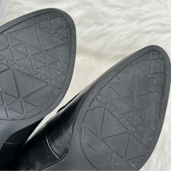 LifeStride Devyn Slip-ons Block Heel Pumps Black Faux Leather Size 7M