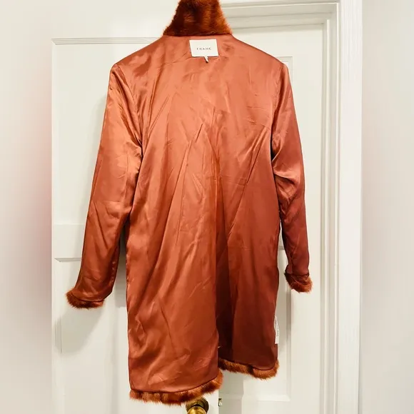 Like New Frame faux fur coat in color Spice, sz M. Revolve orig price $490 