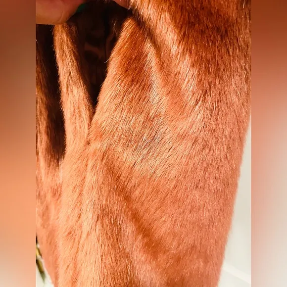 Like New Frame faux fur coat in color Spice, sz M. Revolve orig price $490 