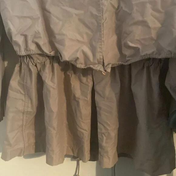 Like New Nordstrom Womens Lightweight Hooded Tan Beige Knee-Length Trench Coat