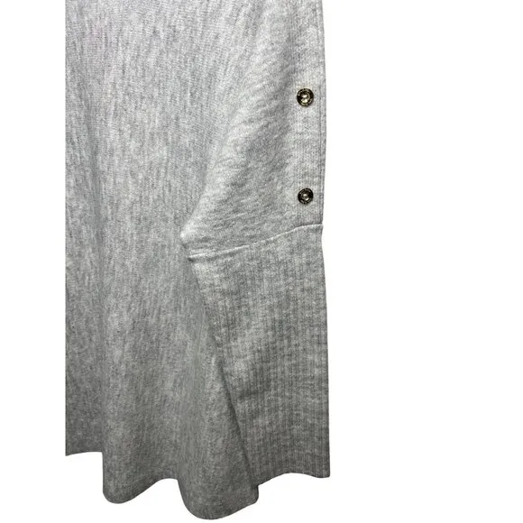 Lilly Pulitzer Arna Buttoned Longline Sweater Seaside Grey  XL