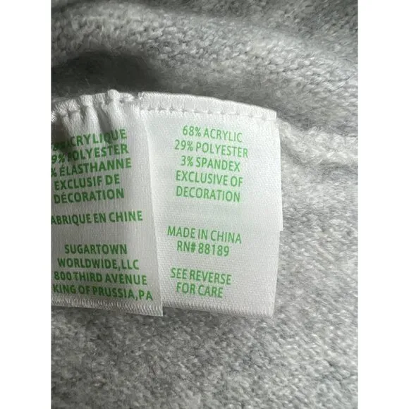 Lilly Pulitzer Arna Buttoned Longline Sweater Seaside Grey  XL