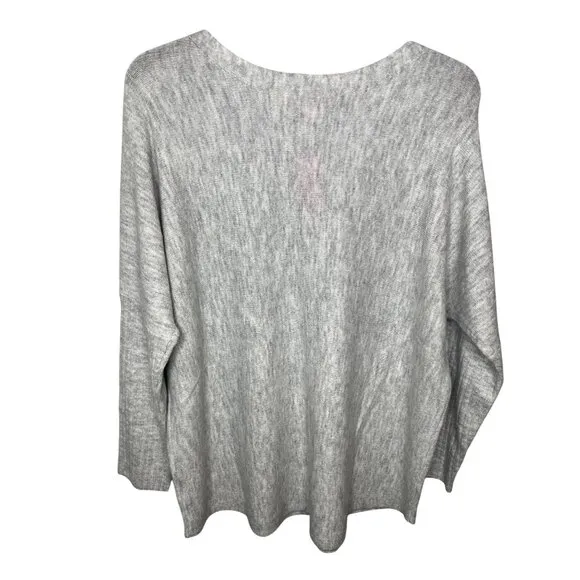 Lilly Pulitzer Arna Buttoned Longline Sweater Seaside Grey  XL