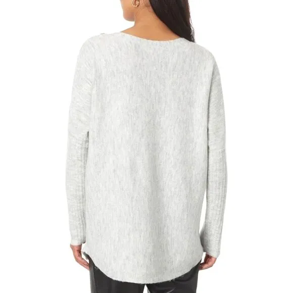 Lilly Pulitzer Arna Buttoned Longline Sweater Seaside Grey  XL