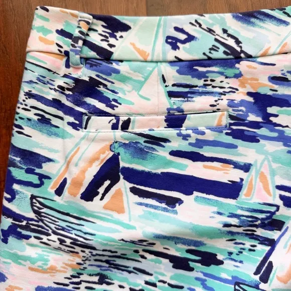 Lilly Pulitzer Callahan Sail Boat Shorts Size 16 Colorful Preppy Summer Bright