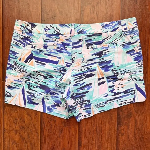 Lilly Pulitzer Callahan Sail Boat Shorts Size 16 Colorful Preppy Summer Bright