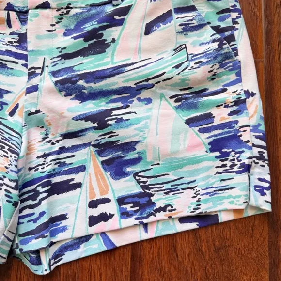 Lilly Pulitzer Callahan Sail Boat Shorts Size 16 Colorful Preppy Summer Bright