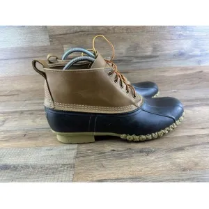 LL Bean Men’s Size 14M HM Bean Duck Boots Brown Leather 6” USA Made Rain…