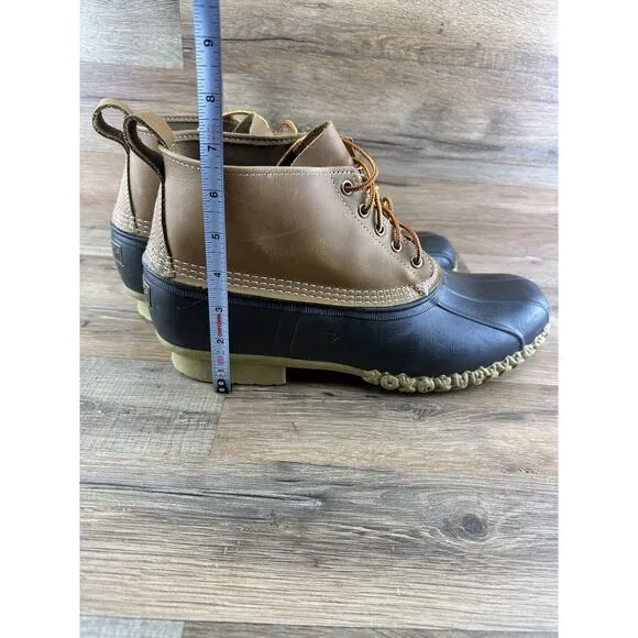 LL Bean Men’s Size 14M HM Bean Duck Boots Brown Leather 6” USA Made Rain…