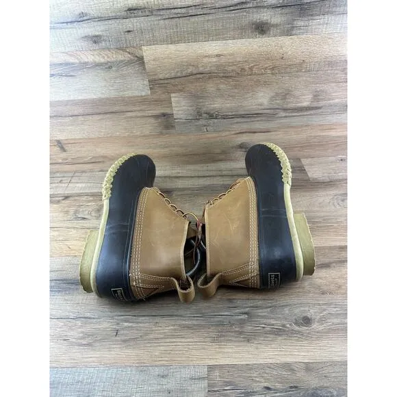 LL Bean Men’s Size 14M HM Bean Duck Boots Brown Leather 6” USA Made Rain…