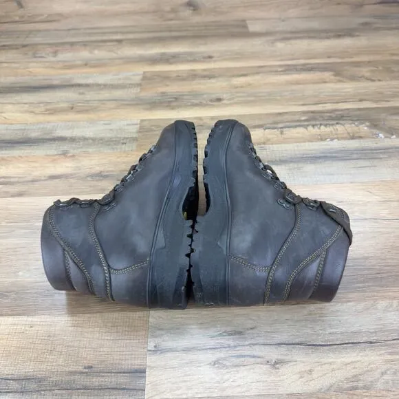 LL BEAN Women's M 7.5 W Cresta Brown Leather Waterproof Vibram Sole Hiking Boots