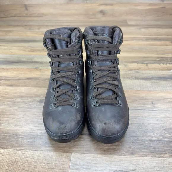 LL BEAN Women's M 7.5 W Cresta Brown Leather Waterproof Vibram Sole Hiking Boots