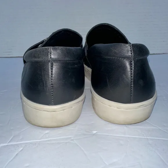 LOEFFLER RANDALL Women’s Black Studded Slip-On Sneakers with Gold Studs-Size 6.5