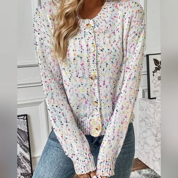 Lottie Confetti Cardigan - Black