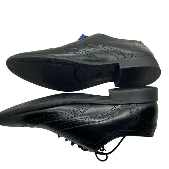 Lotus Bawa Men's Black Leather Almond Toe Lace Up Oxford Dress Shoes size 11