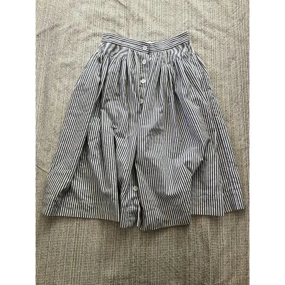 Louche A-line blue striped midi skirt size 12