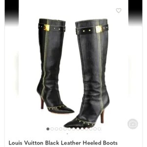 Louis Vuitton Black Heeled Boots size 39