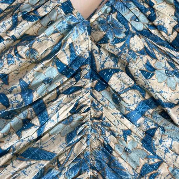 Love The Label Minette Ruffled Mini Dress Floral Flutter Sleeve V Neck, Size L