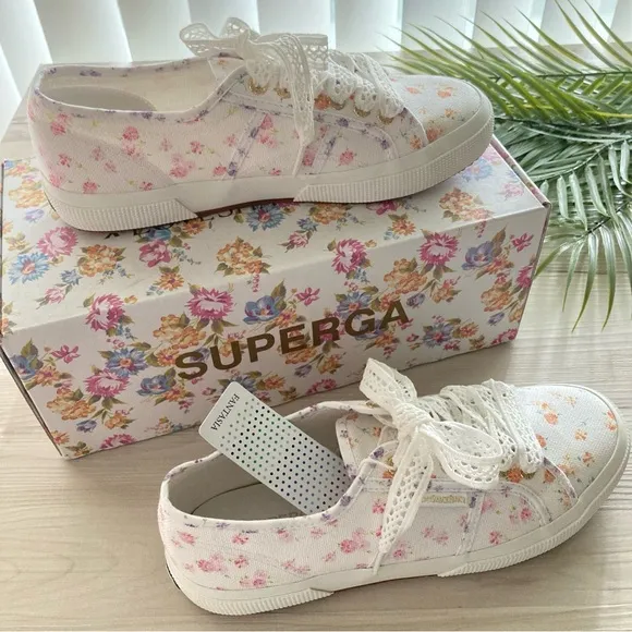 LoveShackFancy x Superga 2750 Flower Mix Sneakers