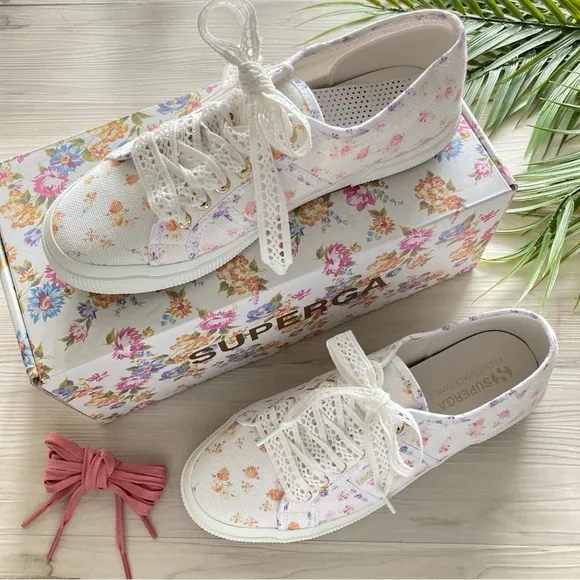LoveShackFancy x Superga 2750 Flower Mix Sneakers