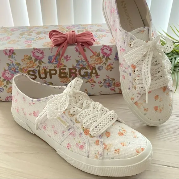 LoveShackFancy x Superga 2750 Flower Mix Sneakers