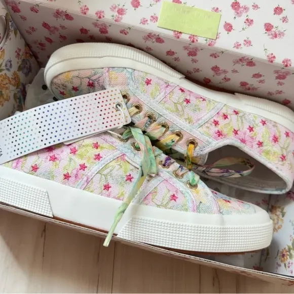 LoveShackFancy x Superga Floral Low Rise Sneakers