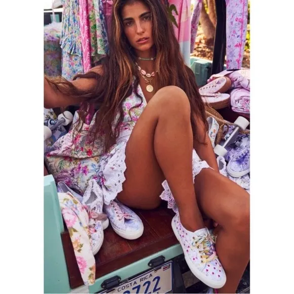 LoveShackFancy x Superga Floral Low Rise Sneakers