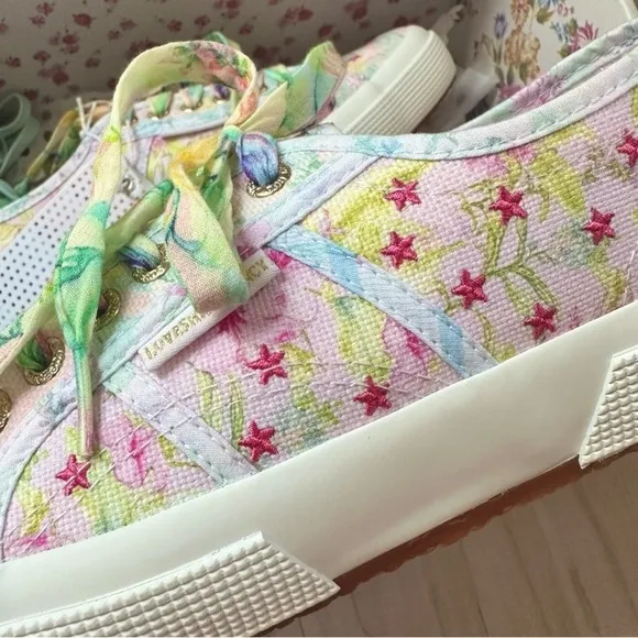 LoveShackFancy x Superga Floral Low Rise Sneakers