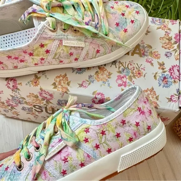 LoveShackFancy x Superga Floral Low Rise Sneakers