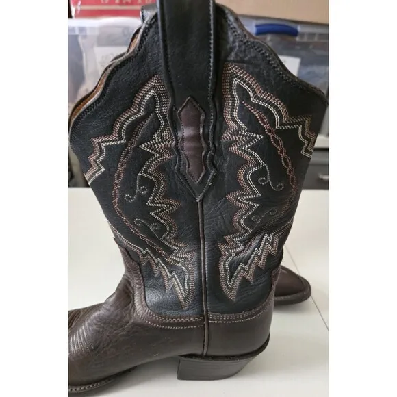 Lucchese 2000 Black Leather Western Cowboy Womens Boots Size 6. T2552RU