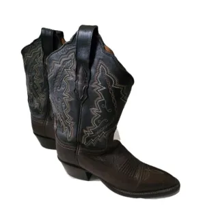 Lucchese 2000 Black Leather Western Cowboy Womens Boots Size 6. T2552RU