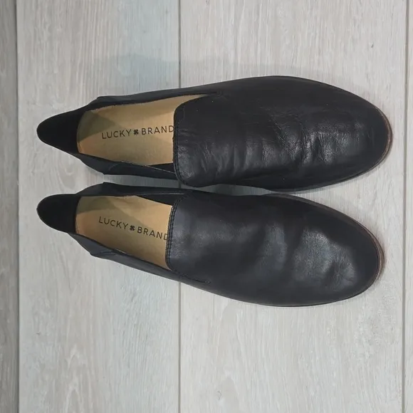 Lucky Brand Women Cahill Leather Loafer Slip on shoes sz 7.5M