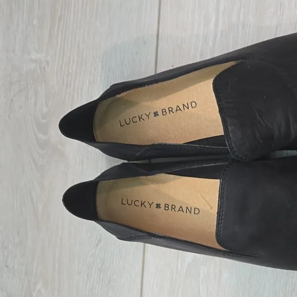 Lucky Brand Women Cahill Leather Loafer Slip on shoes sz 7.5M