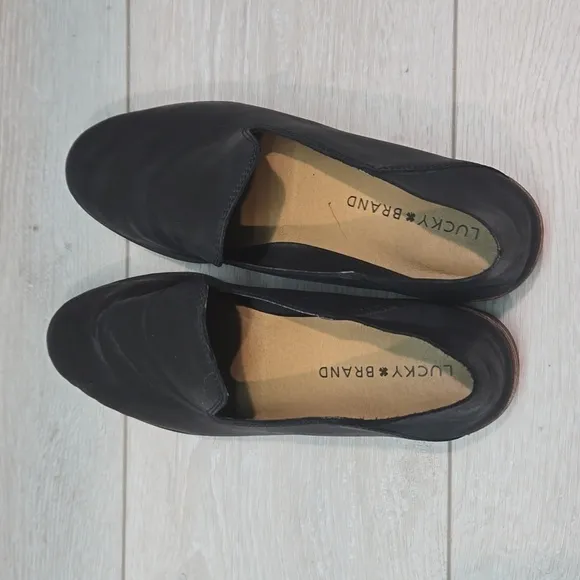 Lucky Brand Women Cahill Leather Loafer Slip on shoes sz 7.5M