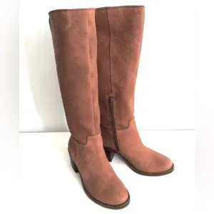 Lucky Brand Women Ritten Knee High Boots Size 10 Tan Equestrian Coastal Cowgirl